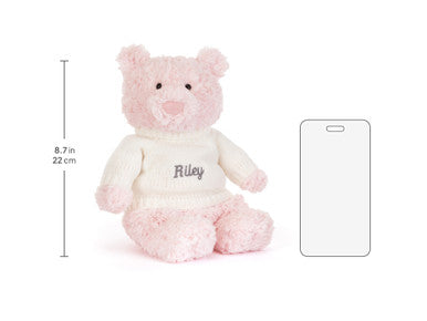 Leola Bear with Personalised Cream Jumper