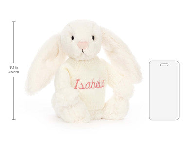 Bashful Cream Bunny with Personalised Cream Jumper