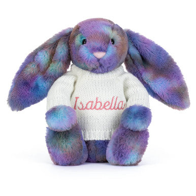 Zodihop Luxe Bunny with Personalised Cream Jumper