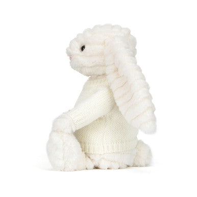 Bashful Luxe Bunny Nimbus with Personalised Cream Jumper