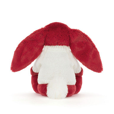 Bashful Luxe Bunny Scarlett with Personalised Cream Jumper