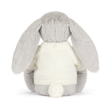 Blossom Silver Bunny 'Bloom' with Personalised Cream Jumper