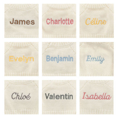Blossom Beige Bunny 'Petal' with Personalised Cream Jumper