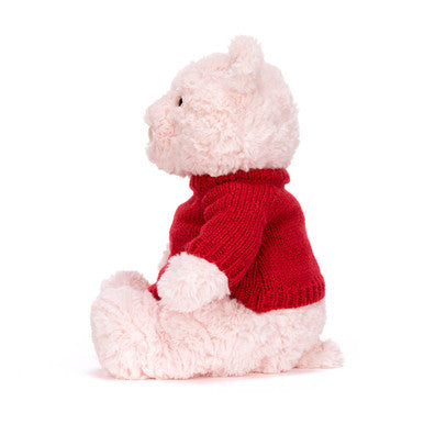 Leola Bear with Personalised Red Jumper