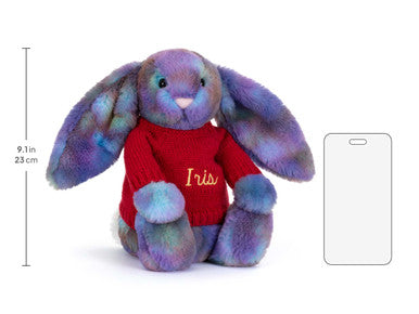 Zodihop Luxe Bunny with Personalised Red Jumper