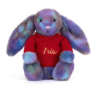 Zodihop Luxe Bunny with Personalised Red Jumper