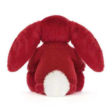 Bashful Luxe Bunny Scarlett with Personalised Red Jumper