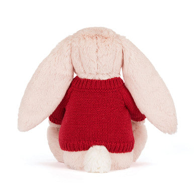 Blossom Blush Bunny 'Cherry' with Personalised Red Jumper