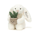 Personalised Cream Bunny with Plant