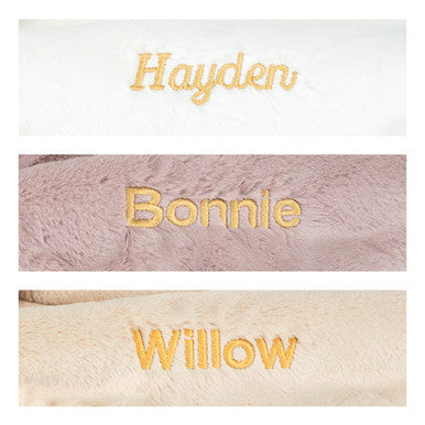 Personalised Bashful Luxe Bunny Willow Blankie